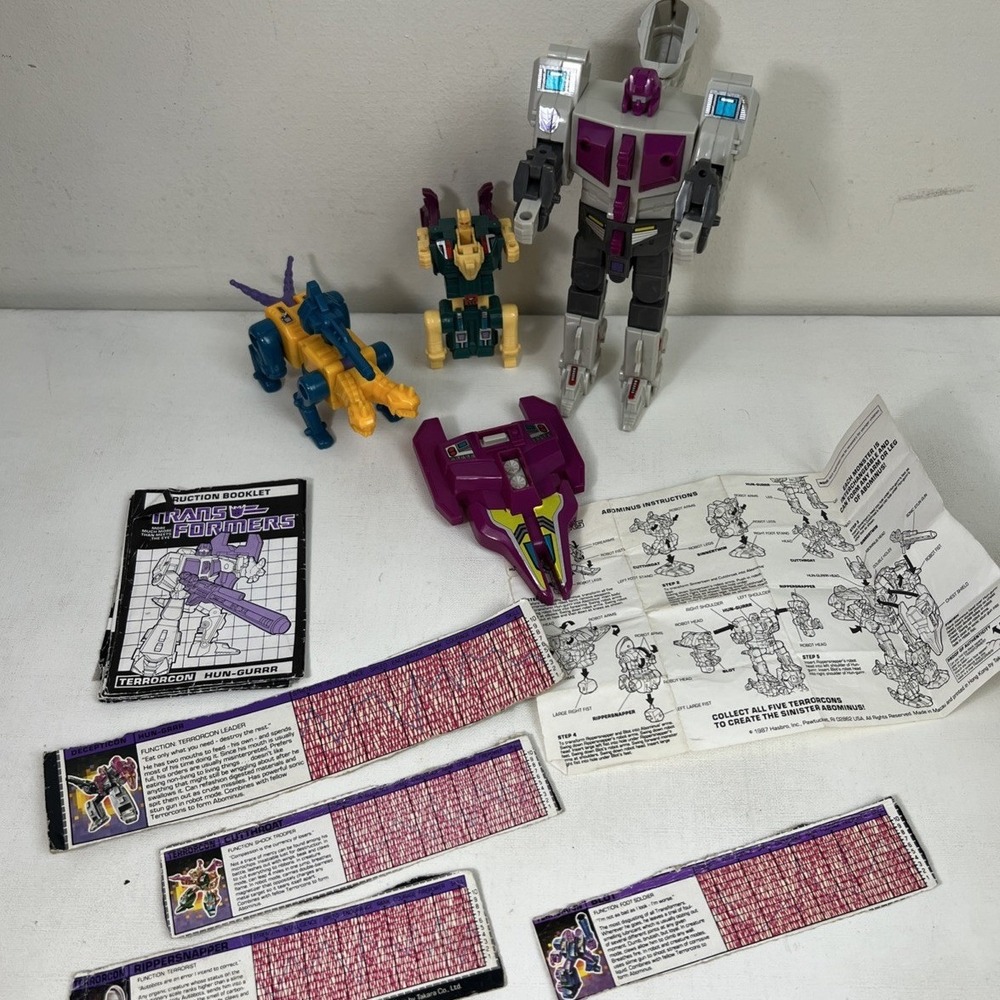 Vintage‎ G1 Transformers Abominus Terrorcons Parts Spec Instructions Sinnertwin